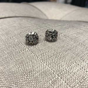 (2) Pave Pandora Spacer Charms
